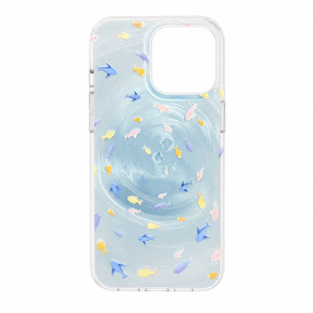 Ocean Fish Swirl Phone Case - White Background