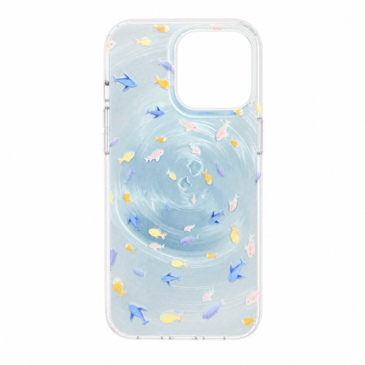 Ocean Fish Swirl Phone Case - White Background
